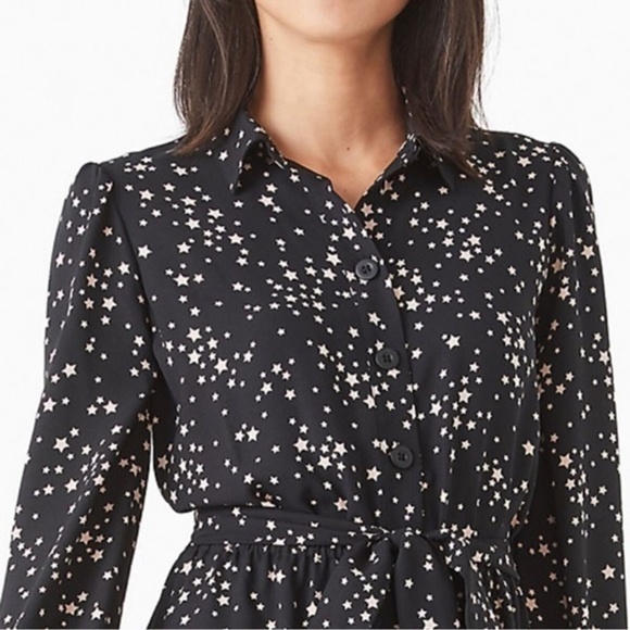 Kate Spade Scattered Stars Button-front Dress, size 14, EUC - Picture 3 of 5